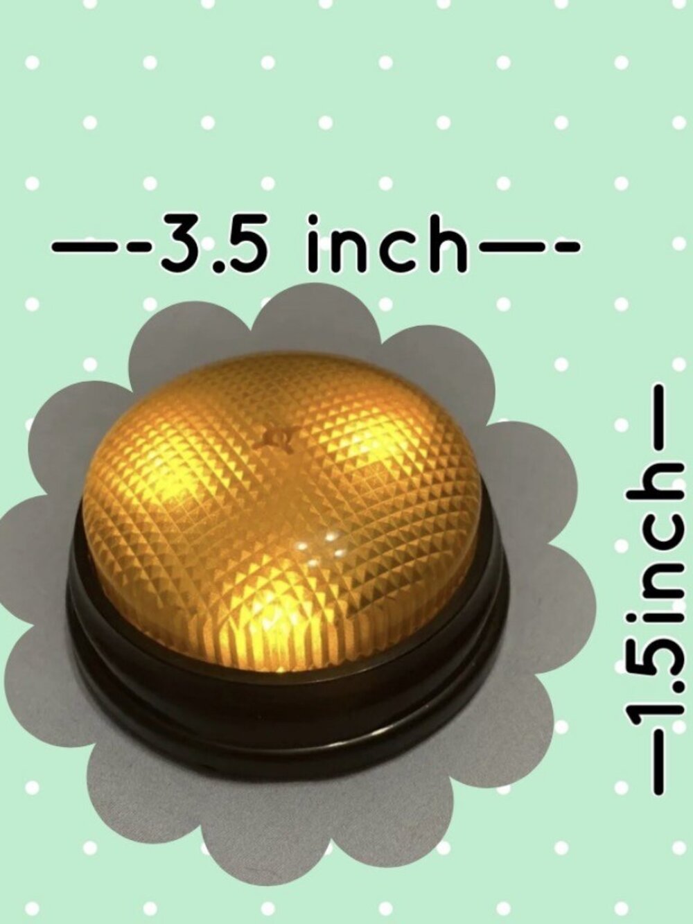Fun Orange Light Up Push Buzzer With Sound! Learning Resources LRNLER3776